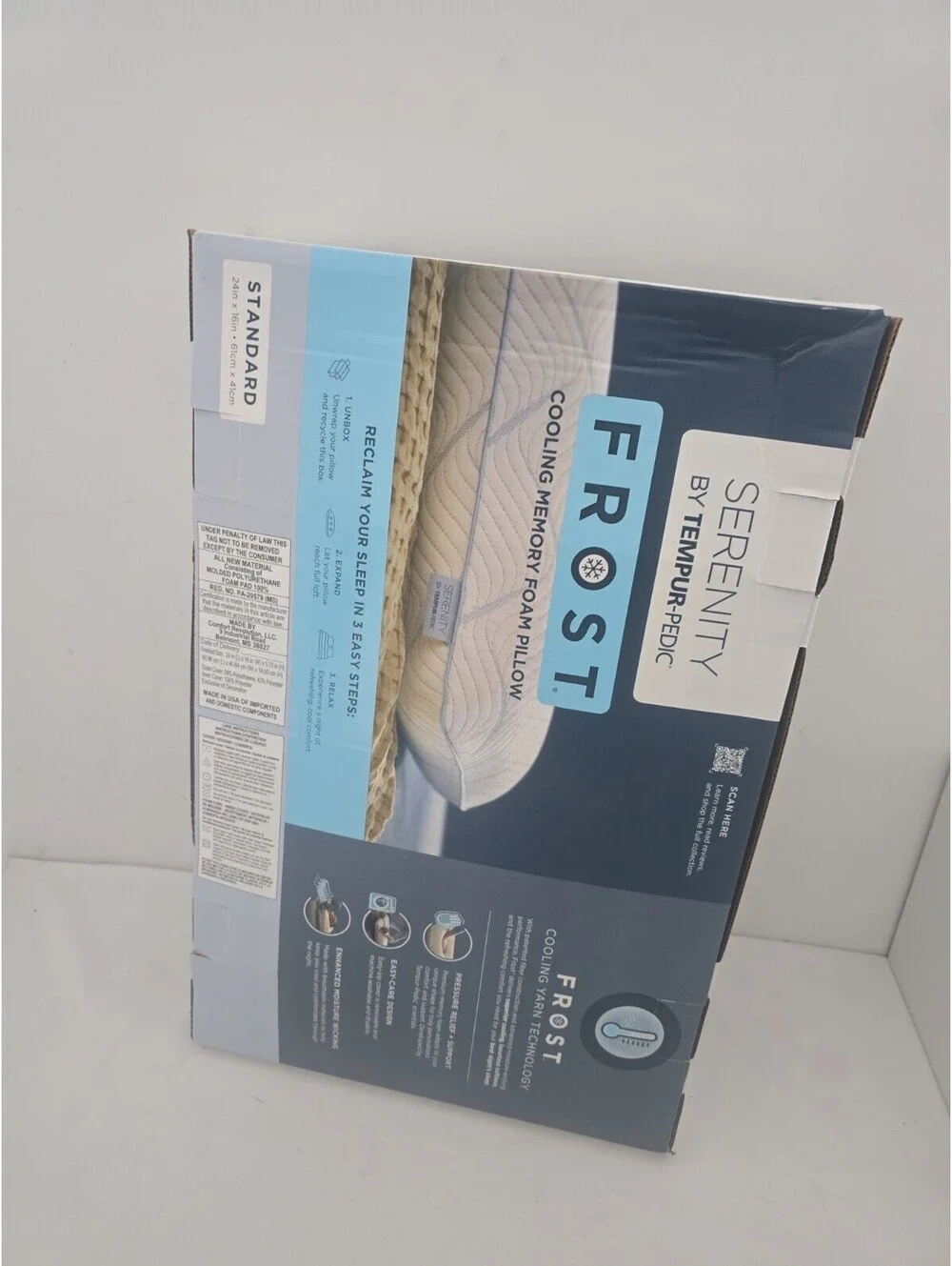 Serenity by Tempur-Pedic Frost Cooling Memory Foam Pillow
